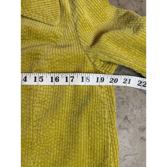 J Jill Women's Corduroy Shacket Size Petite Small Green Yellow - Picture 4 of 10